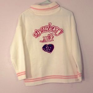 Oversized strawberry milk turtle neck!! 🍓